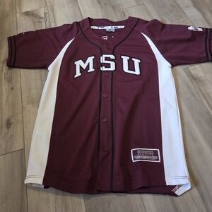 Mississippi State Maroon and White MSU Baseball Jersey